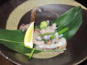 江の島　たこのおどり食い