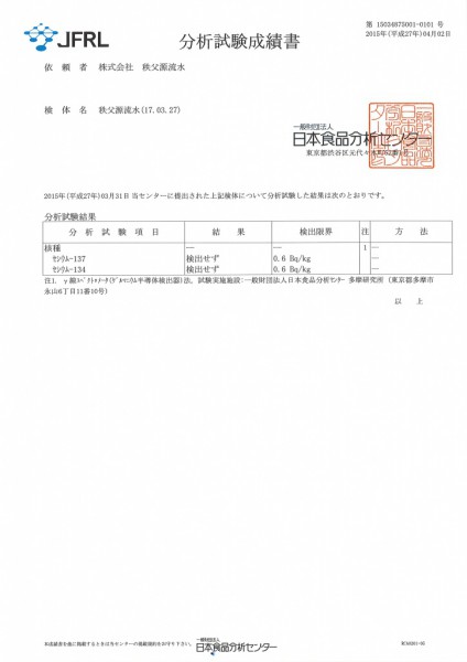 ３月度放射能検査